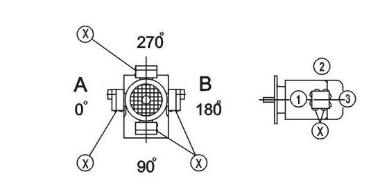 Монтажные позиции K/KA..B/KH37B-157B, KV37B-107B